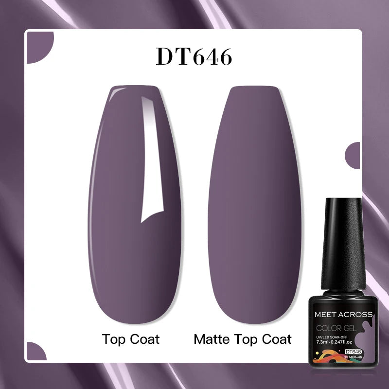 MEET ACROSS 7ml Porcelain White Cat Eye Gel Polish Holographic Glitter Magnetic Galactic Effect Gel Nail Polish Soak Off UV Gel Q57460-46