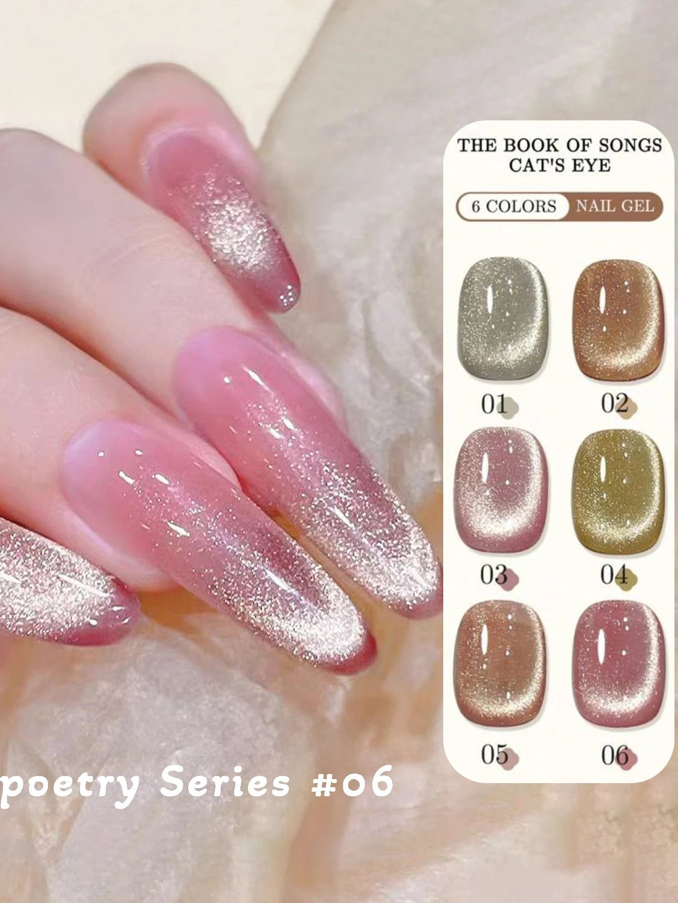 1-24pcs WS White Silver Cat Eye Magnetic Gel Nail Polish Ultra Shine Soak Off UV Gel Mirror Glass Cat Magnet Gel Varnish Xmas shijing1-6