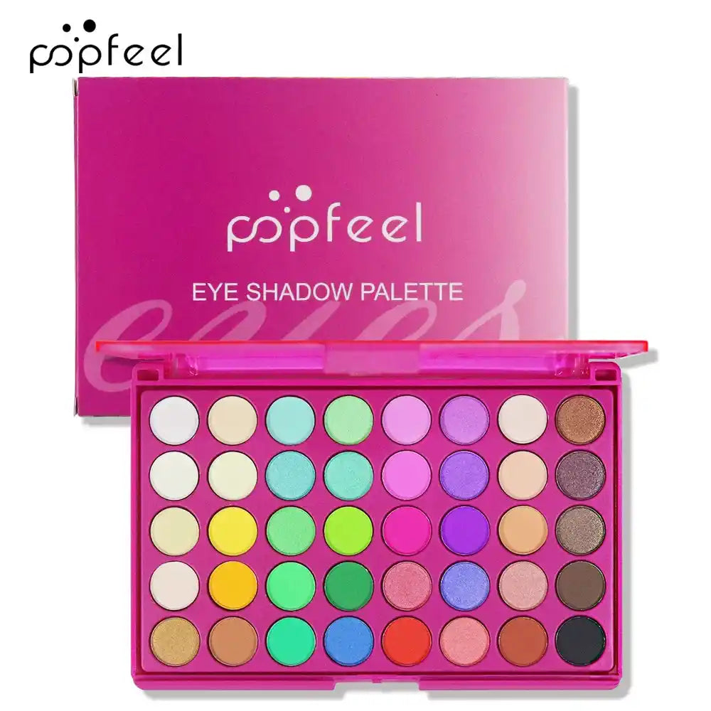 POPFEEL 40 Color Earth Tones &Rainbow Shades Eyeshadow Palette -Long-Lasting, Highly Pigmented, Smooth Matte and Shimmer F...