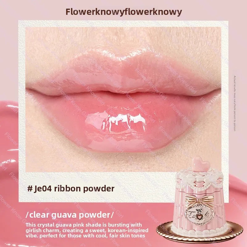 Flower Knows Strawberry Rococo Series Cloud Lip Cream Lip Gloss Long Lasting Velvet Lip Tint Lipstick for Women Cosmetic JE04
