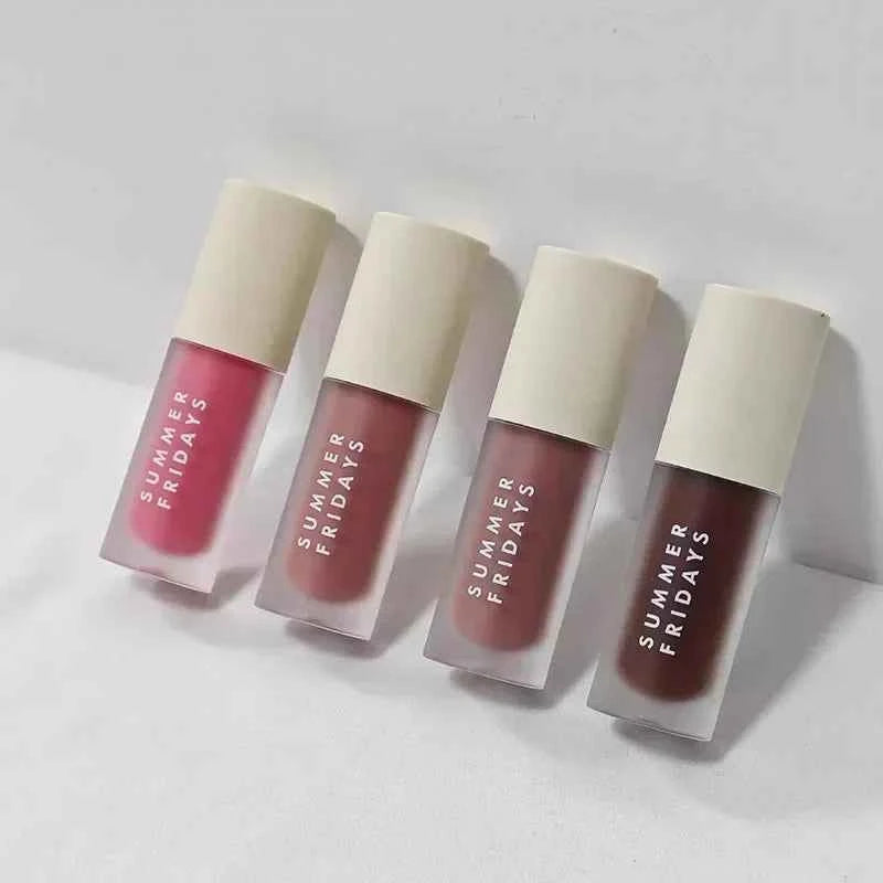 Summer Fridays Lip Oil Moisturizing Lip Gloss Sweet Mint Vanilla Sugar Coffee Cake Cocoa Lipstick Transparent Makeup Suit ...