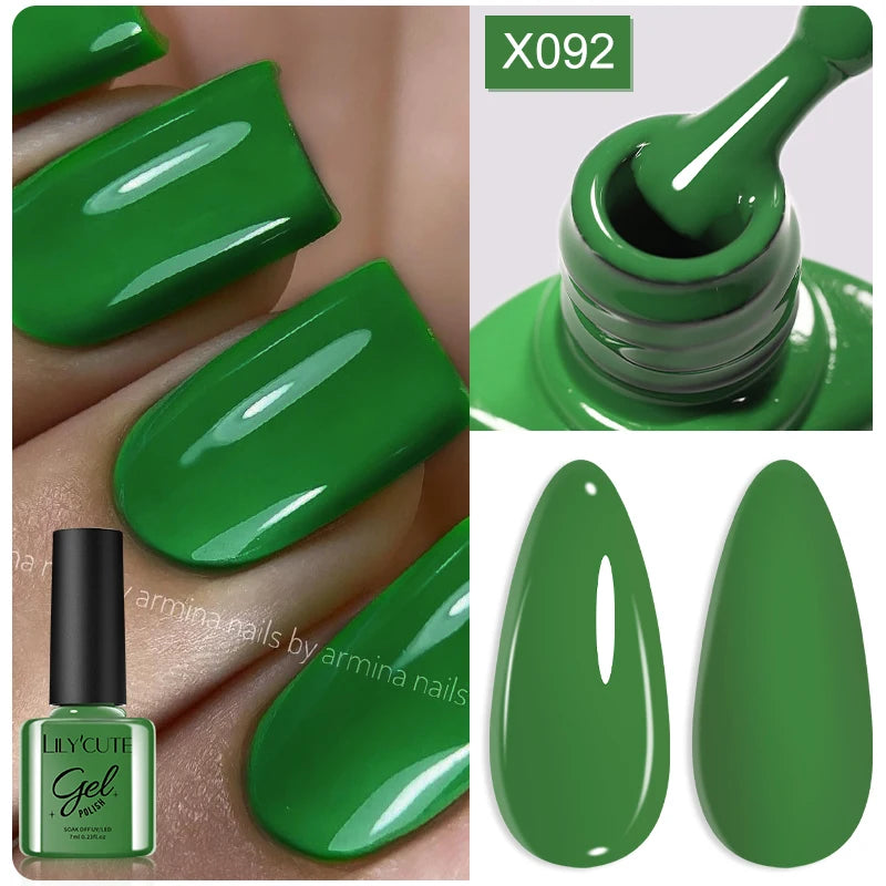 LILYCUTE 7ML Neon Reflective Glitter Gel Nail Polish Soak Off Super Shining Champagne Gold UV Gel Polish For Nail Art Mani...