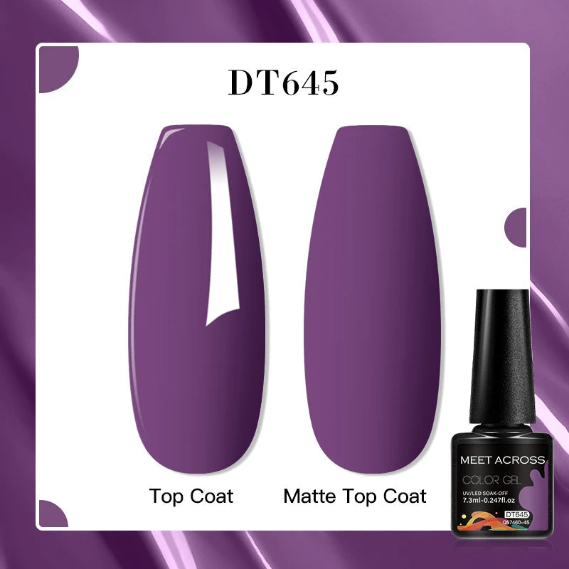 MEET ACROSS 7ml Porcelain White Cat Eye Gel Polish Holographic Glitter Magnetic Galactic Effect Gel Nail Polish Soak Off UV Gel Q57460-45