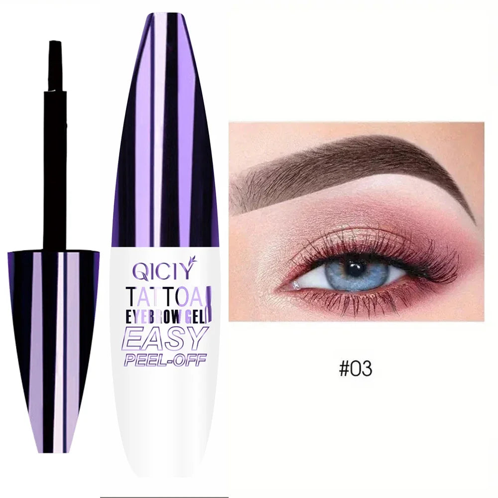 Lasting 3 Days Tattoo Easy Peel Off Eyebrow Gel Cream Types Long-Lasting Smudge-Proof Sweat Resistant Waterproof Cosmetics Q538-103Gray Brown