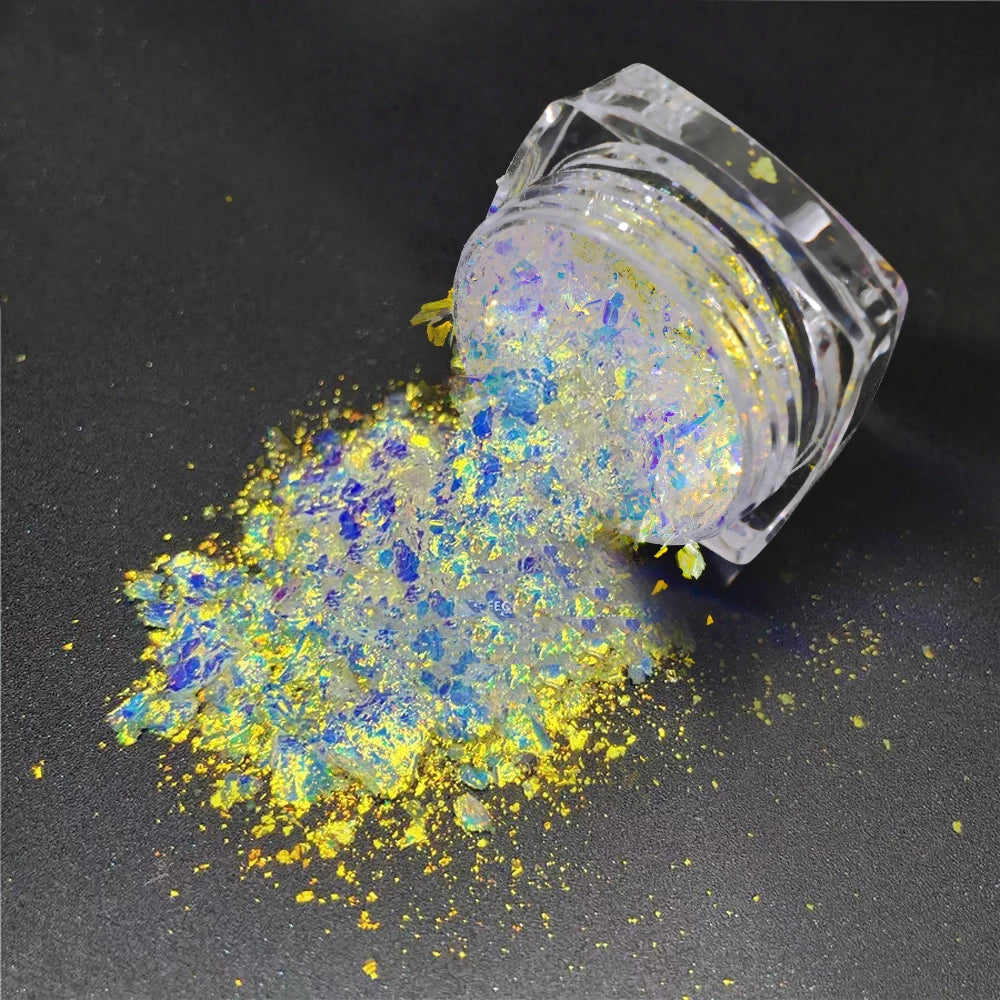 Holographic Mirror Mermaid Nail Glitter Powder - 19 Colors FT230-1 - 
