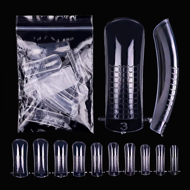 Extension False Nails Art Tips Acrylic Fake Finger Gel Polish Mold Sculpted Full Cover Press on Nails Manicures Accessorie...