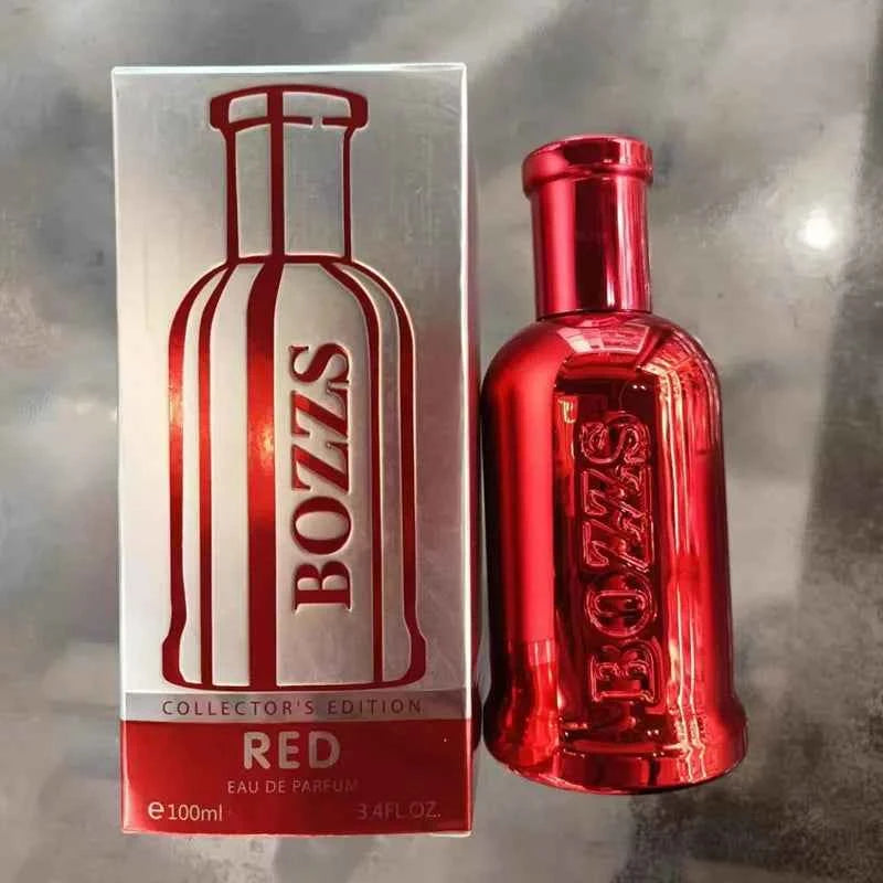 100ML Hot Sale Perfume For Men Self Confidence Cologne Perfume Atomizer Fresh Temptation Gentleman Parfum Male Fragrance Cologne Red-100ml