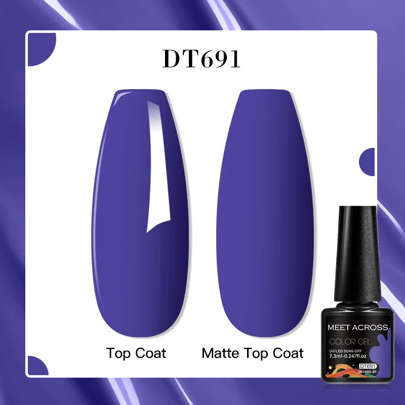 MEET ACROSS 7ml Porcelain White Cat Eye Gel Polish Holographic Glitter Magnetic Galactic Effect Gel Nail Polish Soak Off UV Gel Q57460-91