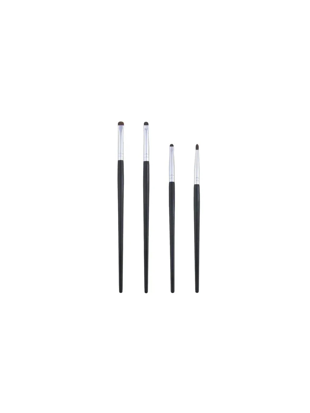 1 Set Of 4 Black Eye Detail Makeup Brushes Pony Hair Precision Eye Shadow Lying Silkworm Brightening Eyeliner Applicator Small 1 set of 4 pcs