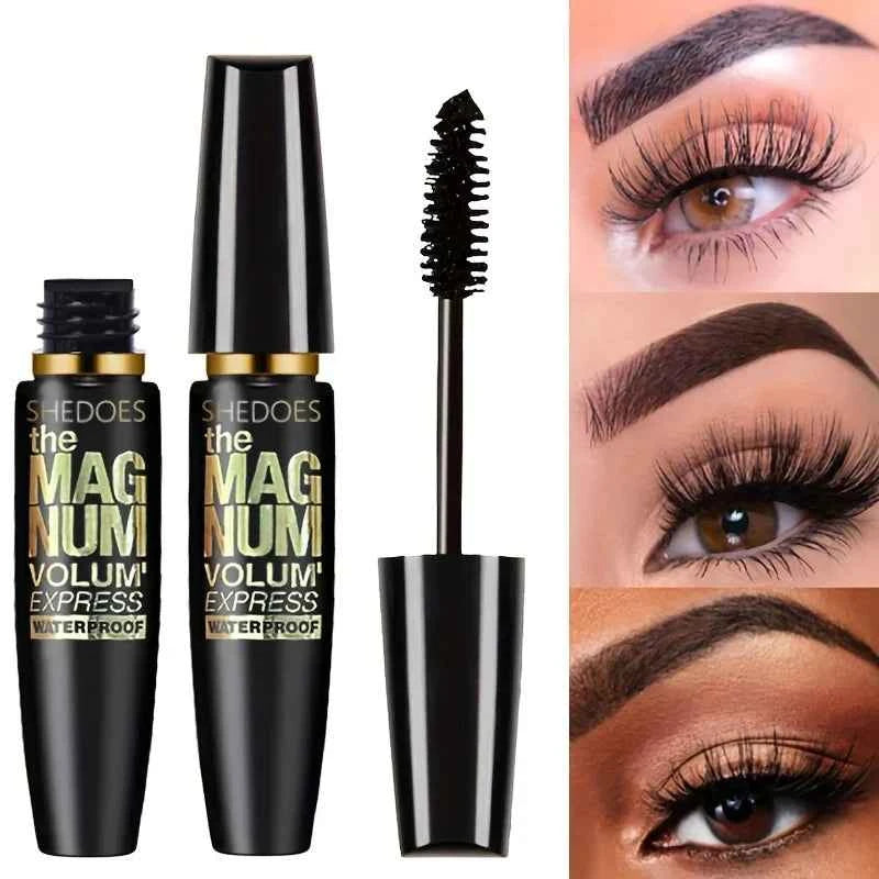 4D Black Mascara Thickening, Lengthening, Curling, Waterproof Liquid Fiber Mascara 8828-black - 