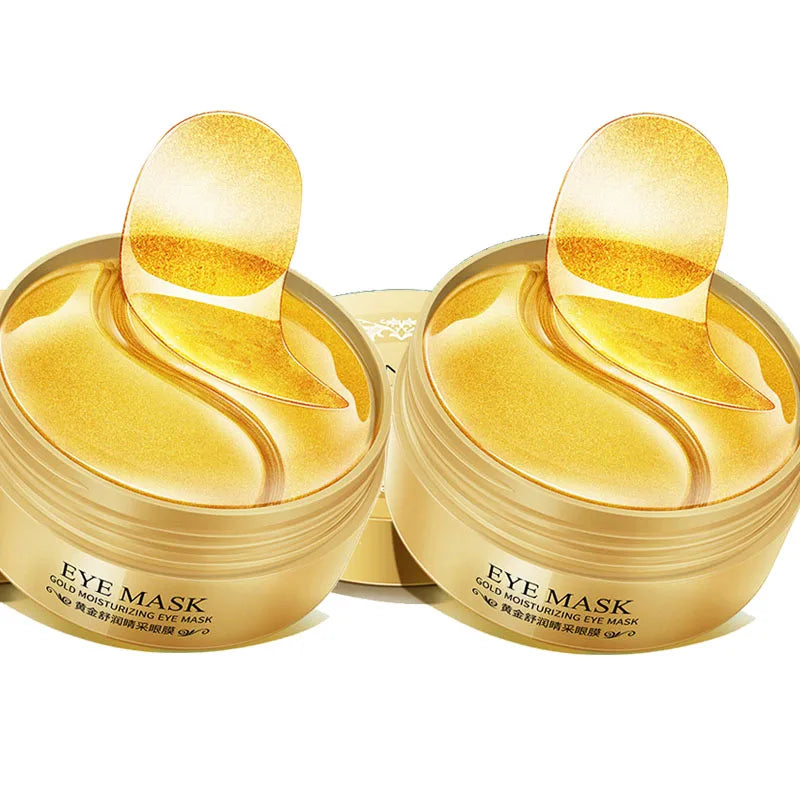 2 boxes 24K Golden Collagen Eye Mask Anti Dark Circles Eye Bag Patches Remover Moisturizing Anti-aging Skin Care Aurora Gl...