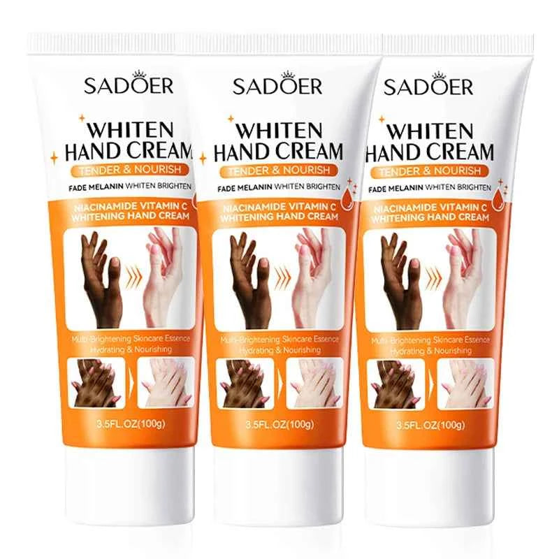 1/2/3pcs SADOER 100g Moisturizing Hand Cream Tender Nourish Non Greasy Brightening Hydrating Beauty Hands Travel Size Skin...