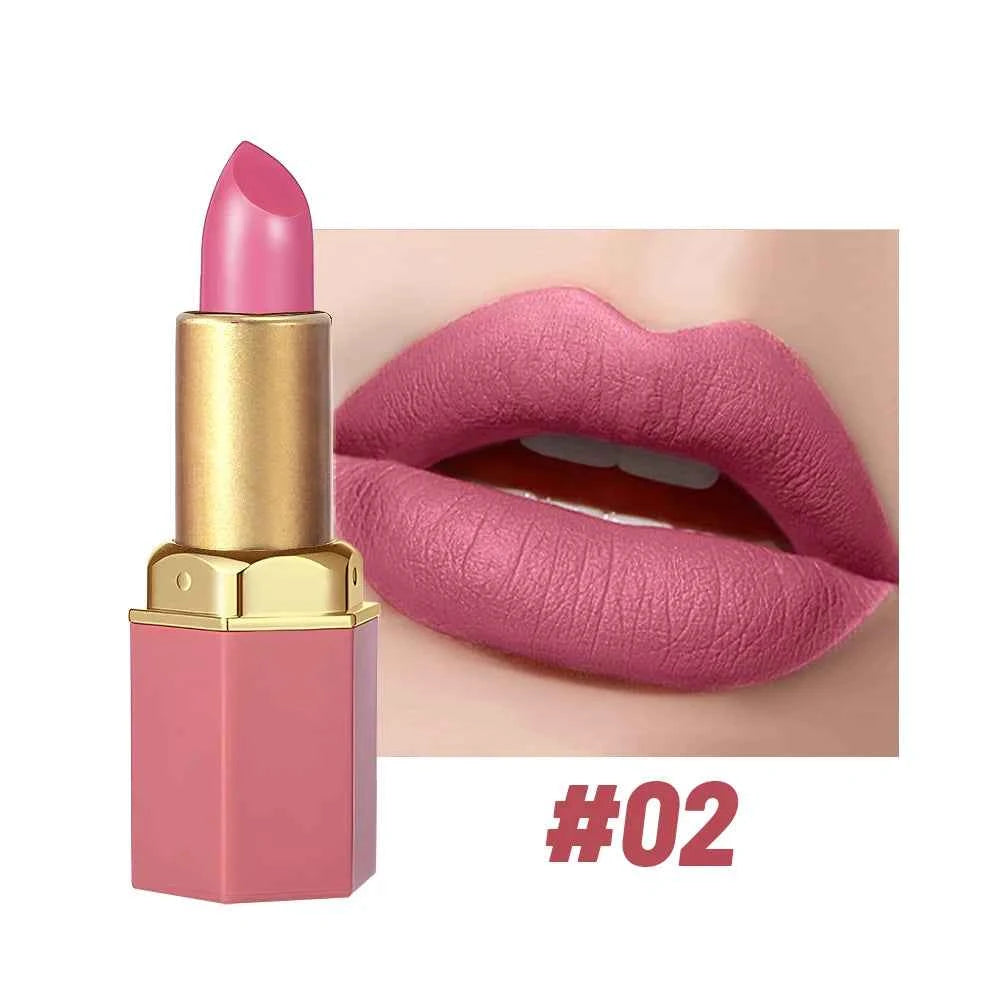 SAM SUGAR 6-Color Matte Lipstick , Non-Stick Cup Long-Lasting Velvet Finish, Smooth Matte Lip Color Waterproof Smudge-proof Full Size SS25-02