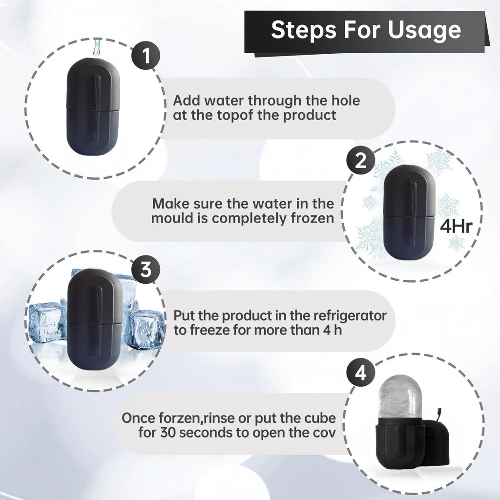 Silicone Ice Roller for Face Beauty Skin Care Tools Face Lifting Contouring Facial Massager Reusable Ice Cube Trays