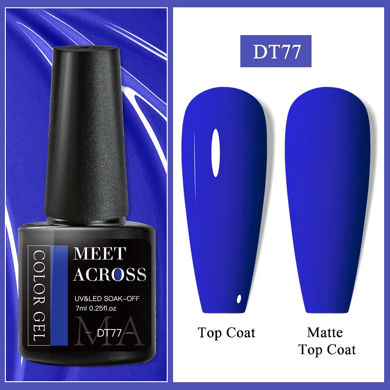 MEET ACROSS 7ml Popular Series Nail Gel Polish 140 Colors Soak Off UV/LED Long Lasting Nail Art Gel Varnish for Manicure N...