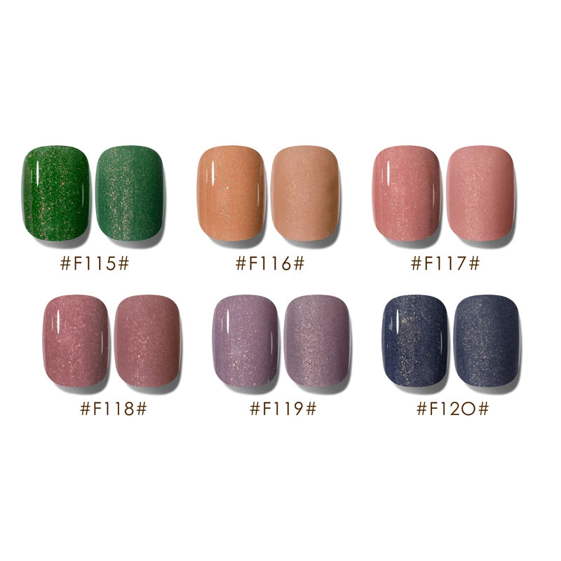 Gairriy 15ml Gel Nail Polish 6 Colors/Set Glitter Soak Off UV LED Semi-Permanent Varnish Art Salon 120 Colours Nail Access...