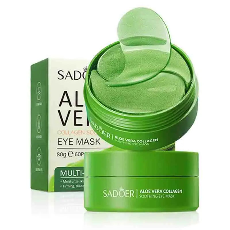 60pcs Aloe Vera Collagen Eye Mask Anti Dark Circles Removal Eyes Bags Moisturizing Firming Eye Patches Eyes Skin Care Products Aurora Glow Avenue
