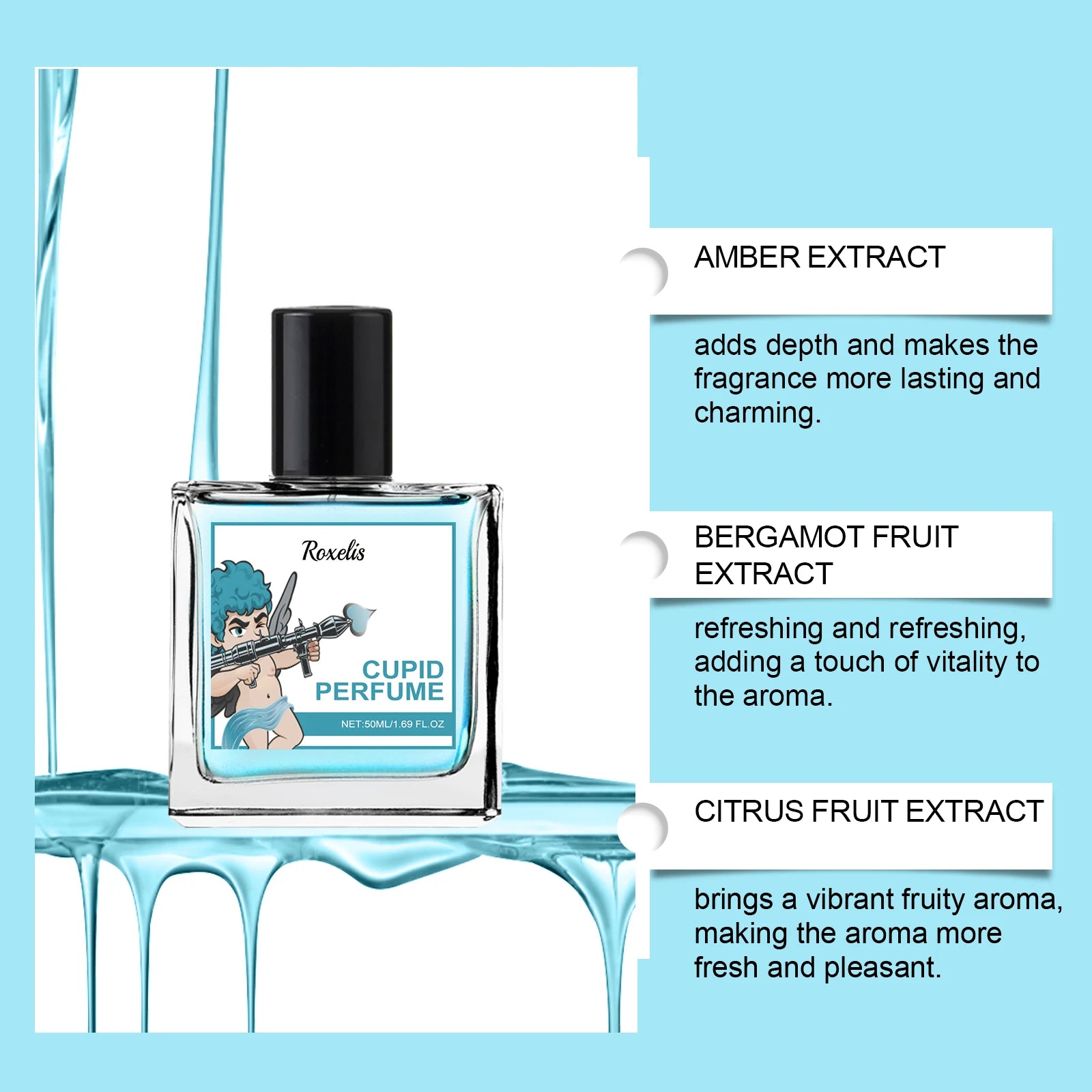 Cupid Cologne Perfume Spray - Mild & Delicate Fragrance, Long-Lasting, Pocket-Size Portable for Couples' Dates Aurora Glow...