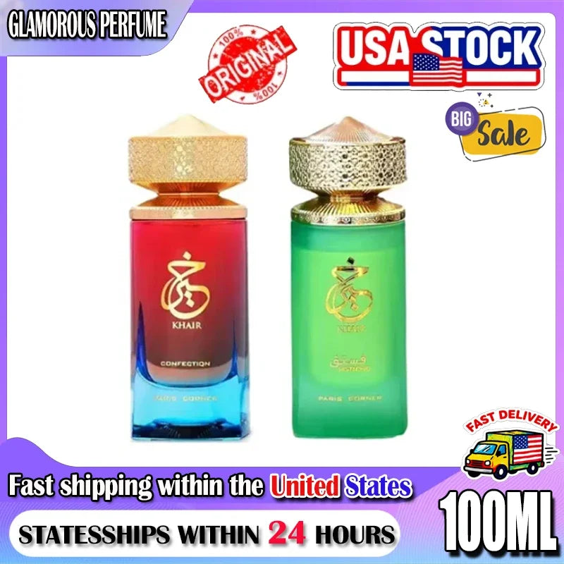 100ml Khair Confection Paris Corner Eau de Parfum Sweet Candy Scent Perfume For Men For Women Elegant Packaging Holiday Gifts.