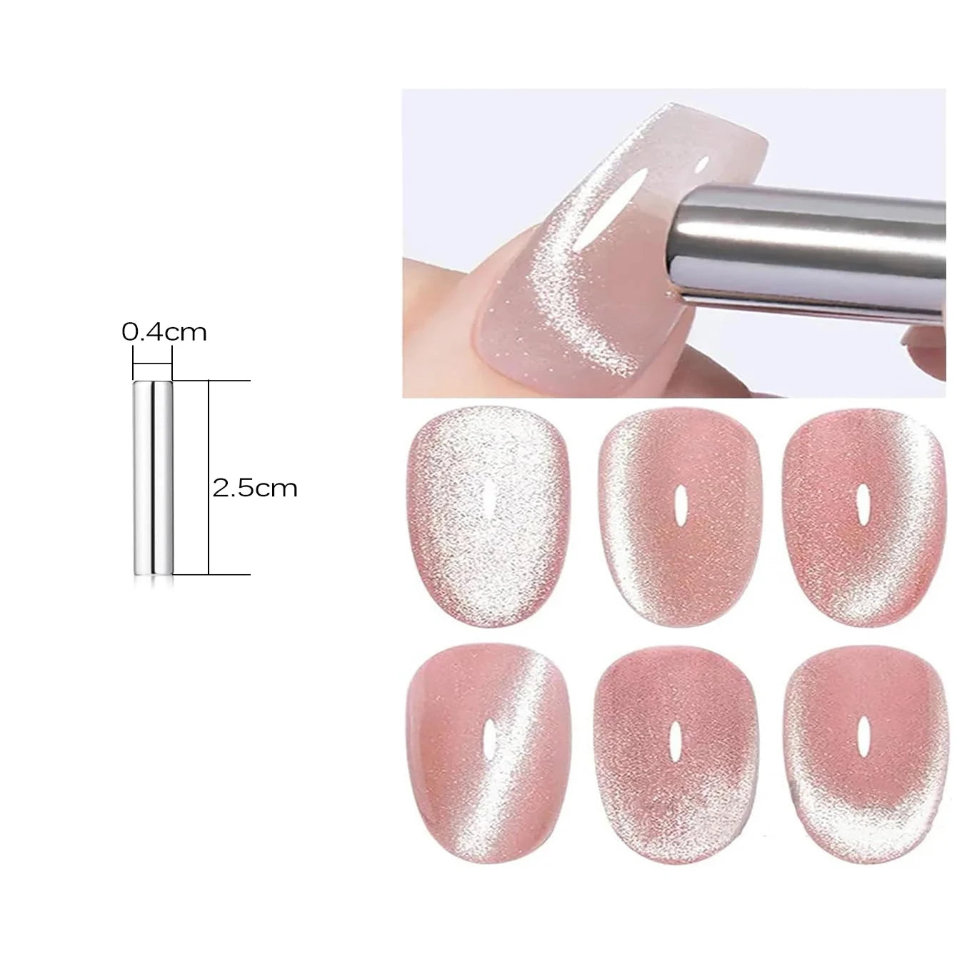 MIANEL 1-6pcs 12ML Christmas Nails Galaxy White Glass Bead Cat Eye Gel Nail Polish Super White Nails Nail Art Nail Supplies citie