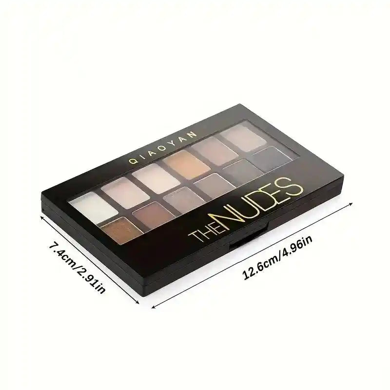 Professional 12 Colors Eyeshadow Palette Natural Shimmer Matte Nudes Cosmetic Eye Makeup for Makeup Artists Aurora Glow Av...