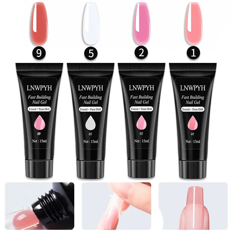 Gel Nail Polish Kit With UV Nail Lamp Electric Nail Drill Machine Soak OFF Gel Nail Kit Base&Top Coat Gel Polish Nail Tool...