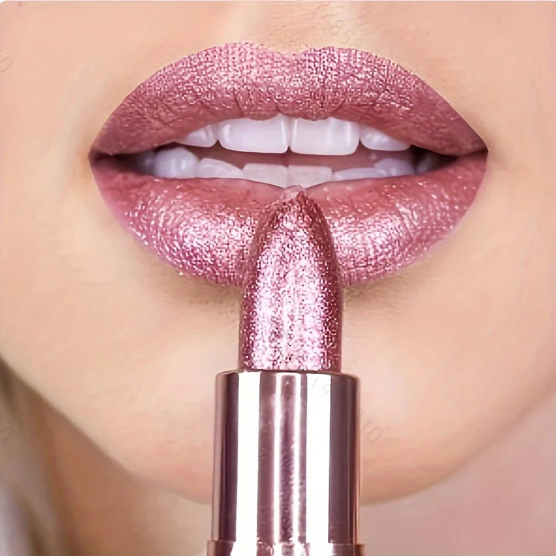 Rose smoke powder, bright starry sky, glossy velvet texture, durable, make your lips shiny, waterproof, anti-fouling. Colo...