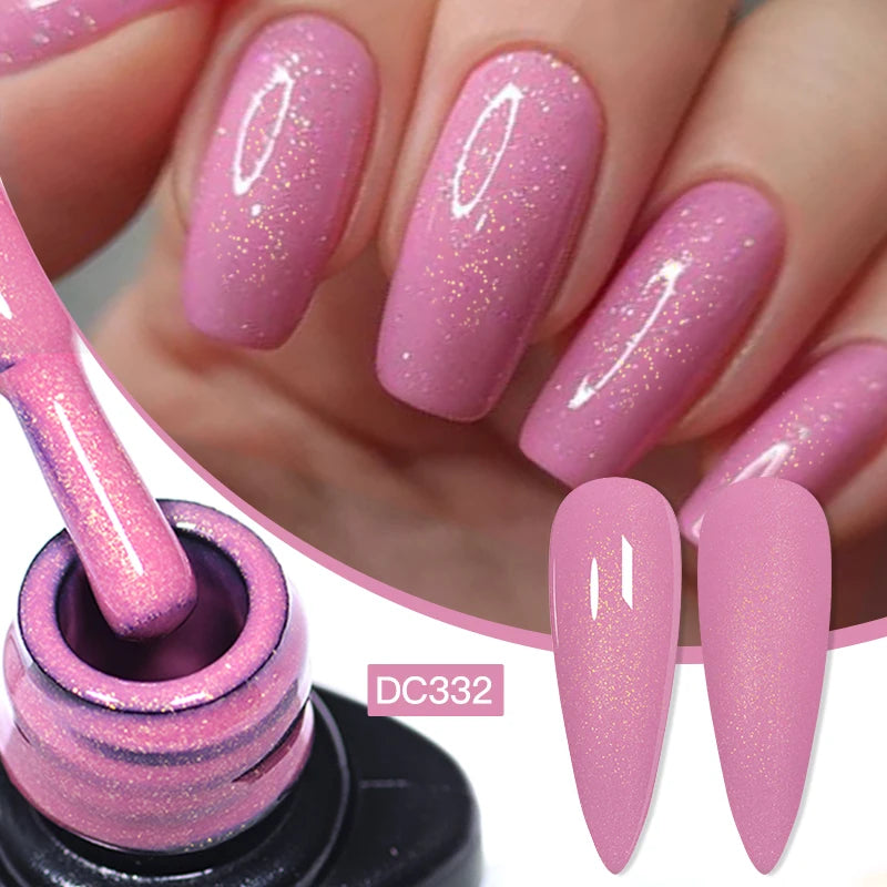 Mtssii 7ml Red Glitter Gel Nail Polish Sequins Shiny Manicure Semi Permanent Base Top Coat Soak Off LED UV Nail Art Gel Varnish Q57454-3