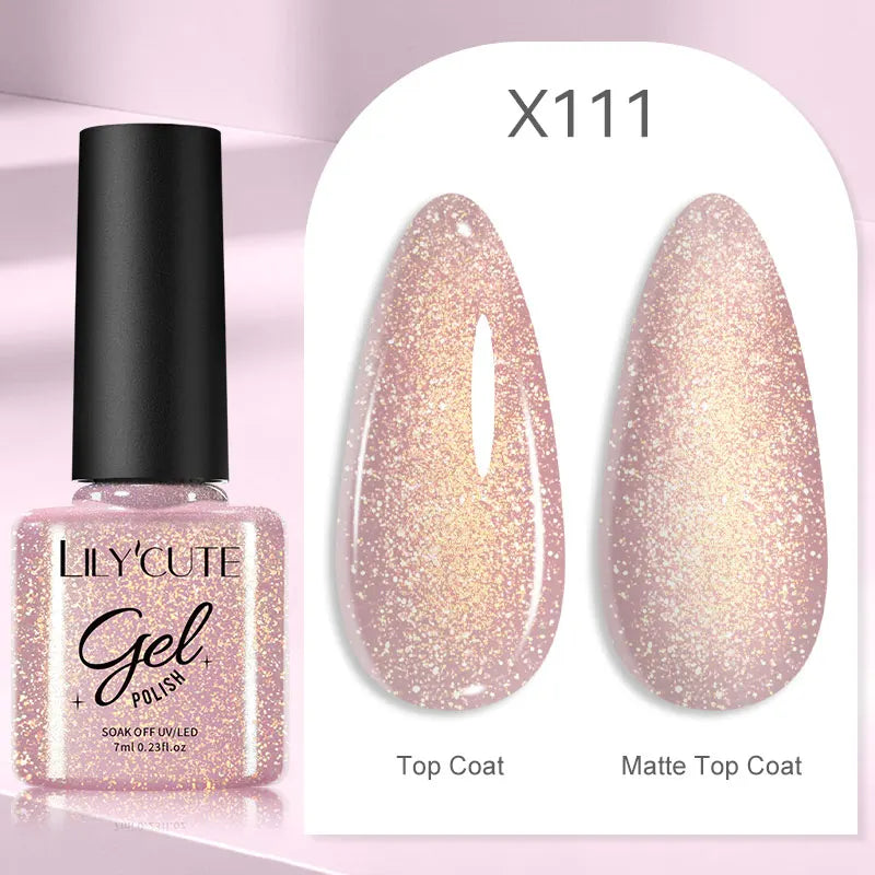 LILYCUTE 129 Colors 7ML Nail Gel Polish Nail Supplies Vernis Semi Permanent Nail Art Manicure Soak Off LED UV Gel Nail Var...