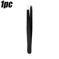 1/10pcs Black Precision Eyebrow Tweezers Stainless Steel Eye Brow Tools Professional Facial Hair Removal Shaping Makeup Tool Kit black-1pcs