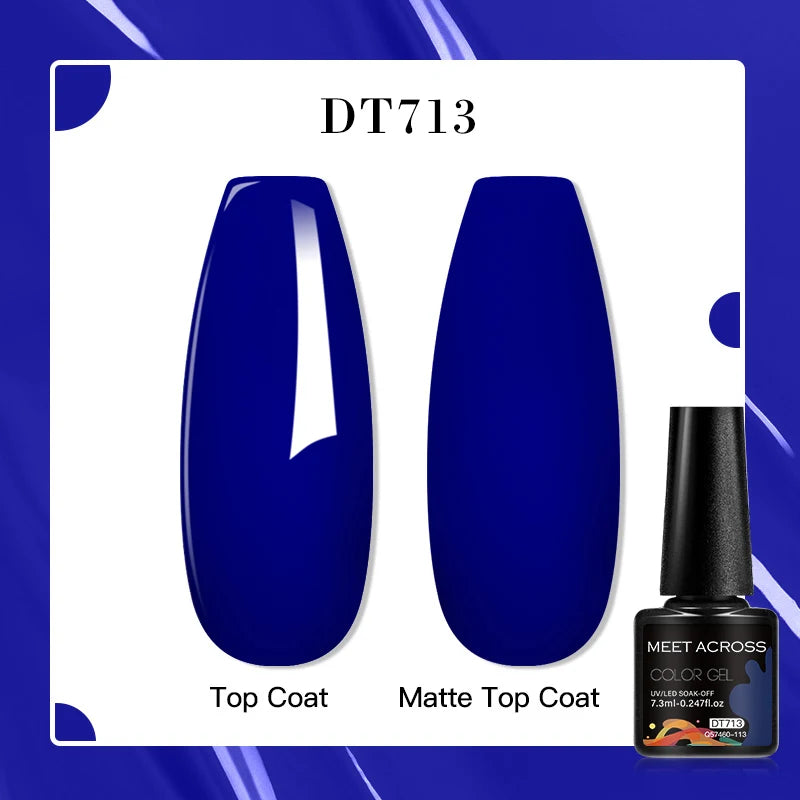 MEET ACROSS 7ml Porcelain White Cat Eye Gel Polish Holographic Glitter Magnetic Galactic Effect Gel Nail Polish Soak Off U...