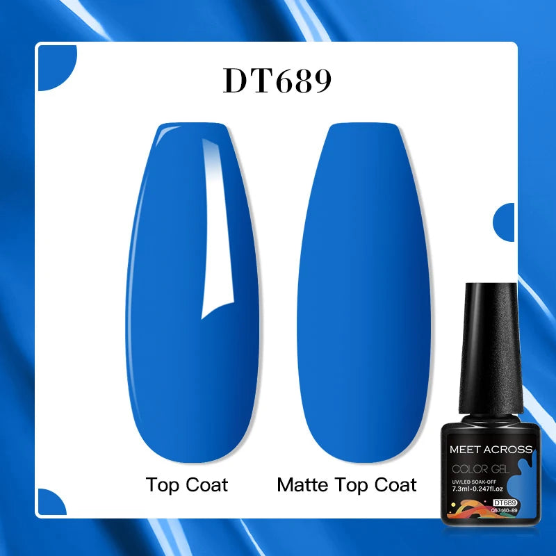 MEET ACROSS 7ml Porcelain White Cat Eye Gel Polish Holographic Glitter Magnetic Galactic Effect Gel Nail Polish Soak Off U...