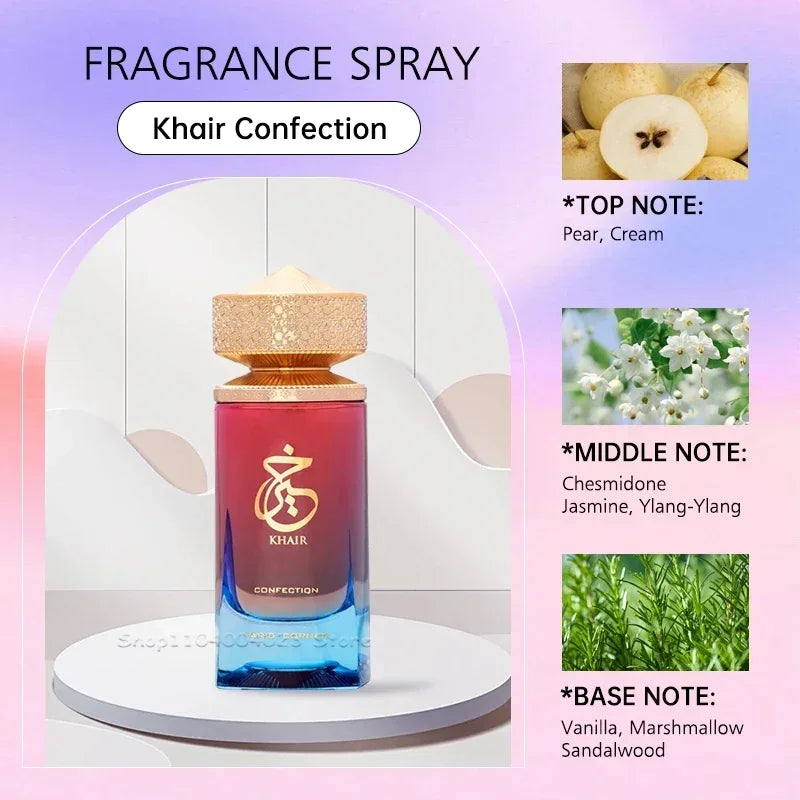 100ml Khair Confection Paris Corner Eau de Parfum Sweet Candy Scent Perfume For Men For Women Elegant Packaging Holiday Gifts.