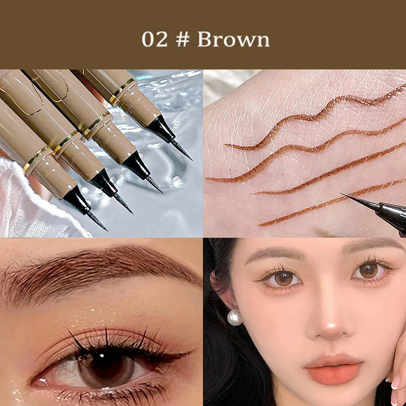 0.008mm Ultra Fine Eyebrow Pen Long Last Smudge Proof Waterproof Sweat-Proof High Pigmented Easy Applying Liquid Eyeliner Pencil Aurora Glow Avenue