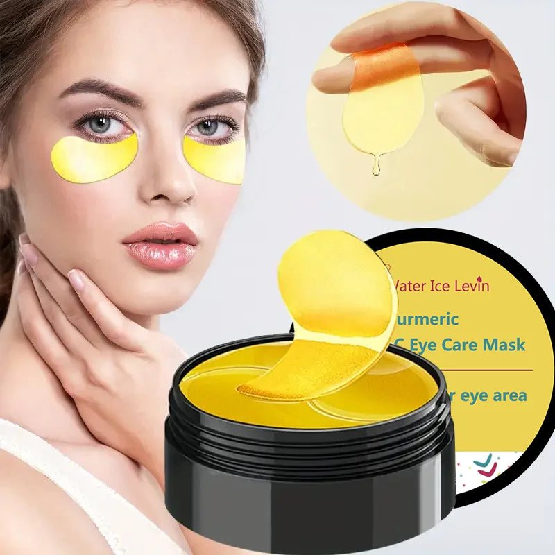 Turmeric vitamin C Eye Mask Anti Wrinkle Remove Dark Circle Eye Bags Puffiness Reduce Fine Line Firming Brightening Eye Patches Aurora Glow Avenue