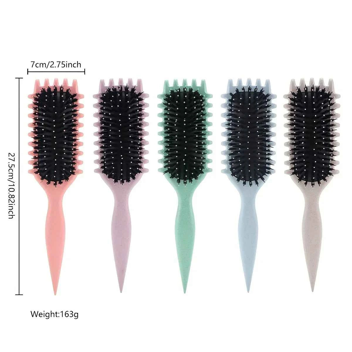 1/2pcs Detangling Candy Brush Curly Hair Scalp Massage Hair Comb with Cleaning Claw Natural Bristles Define Hair Styling Tools
