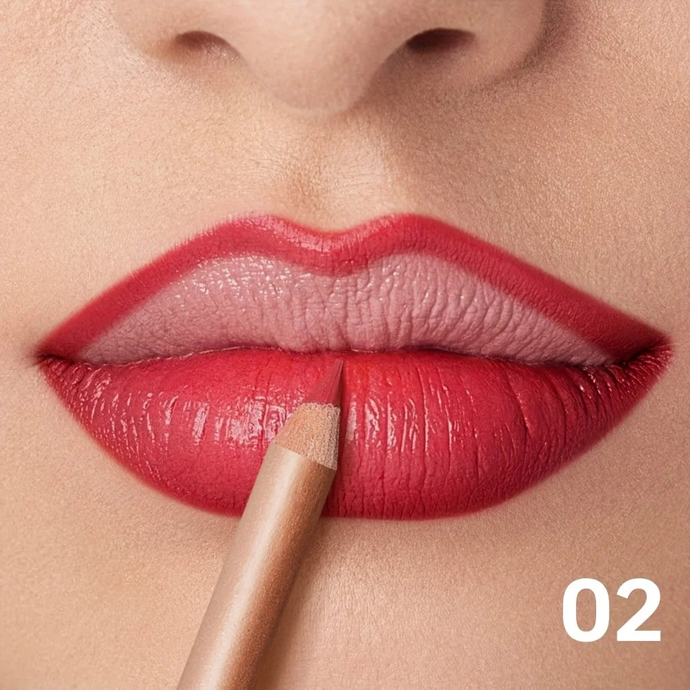 Matte Nude Lip Liner Pigmentation Long-Lasting Waterproof /Pencil Formula, Lip Pencil for Precise Lip Line, Lip Glossy Eff...