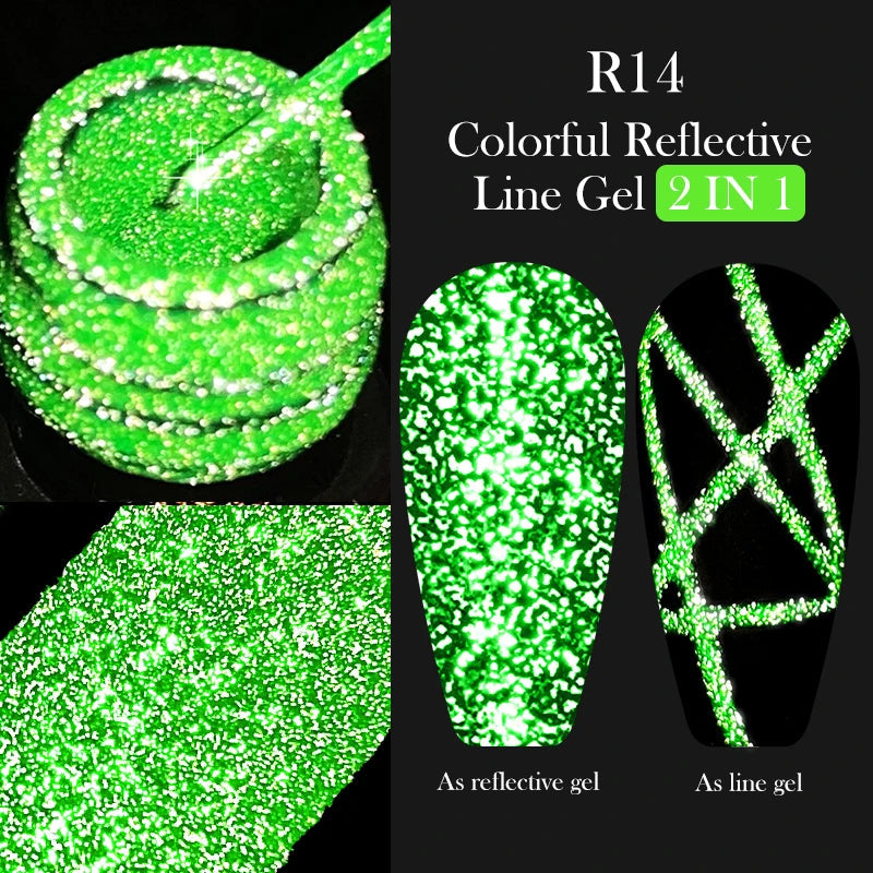 LILYCUTE 5ML Metallic Painting Liner Gel Nail Polish Super Bright Gold Silver Mirror Drawing Gel Semi Permanent Line Frenc...