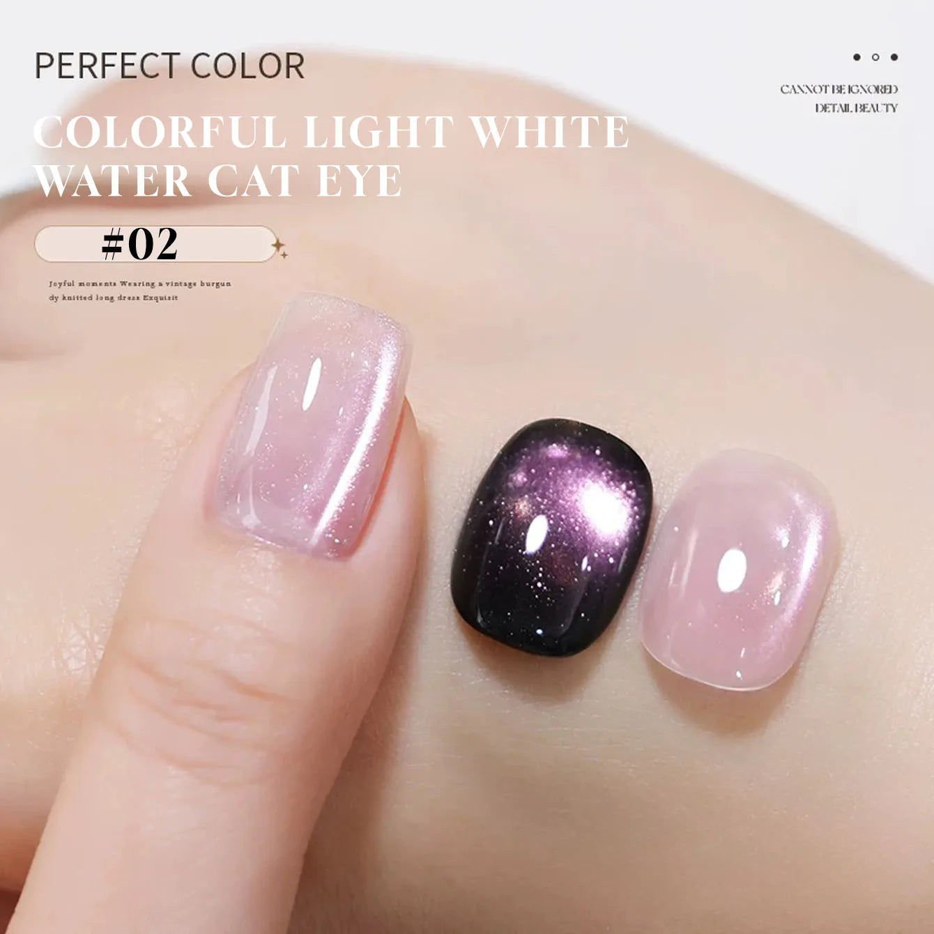 MIANEL 1-6pcs 12ML Christmas Nails Galaxy White Glass Bead Cat Eye Gel Nail Polish Super White Nails Nail Art Nail Supplies caiguangbaikaishui02