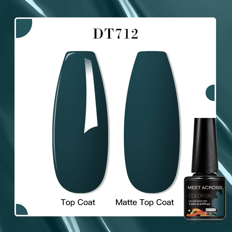 MEET ACROSS 7ml Porcelain White Cat Eye Gel Polish Holographic Glitter Magnetic Galactic Effect Gel Nail Polish Soak Off UV Gel Q57460-112