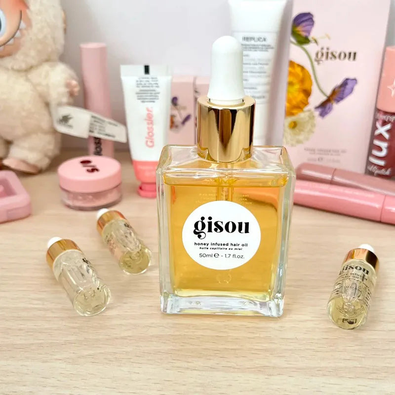 Gisou Lip Oil Hydrating Transparent Lip Gloss Plumping Moisturizing Without Drying Out Exfoliating Serum Lip Care Cosmetic