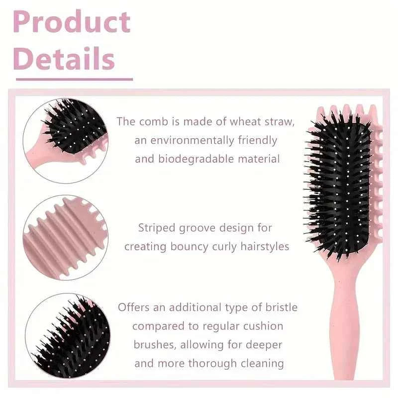 1/2pcs Hair Beauty Set Detangling Candy Brush with Continuous Spray Bottle Soft Curly Hair Care Brush Kit Salon Styling To...