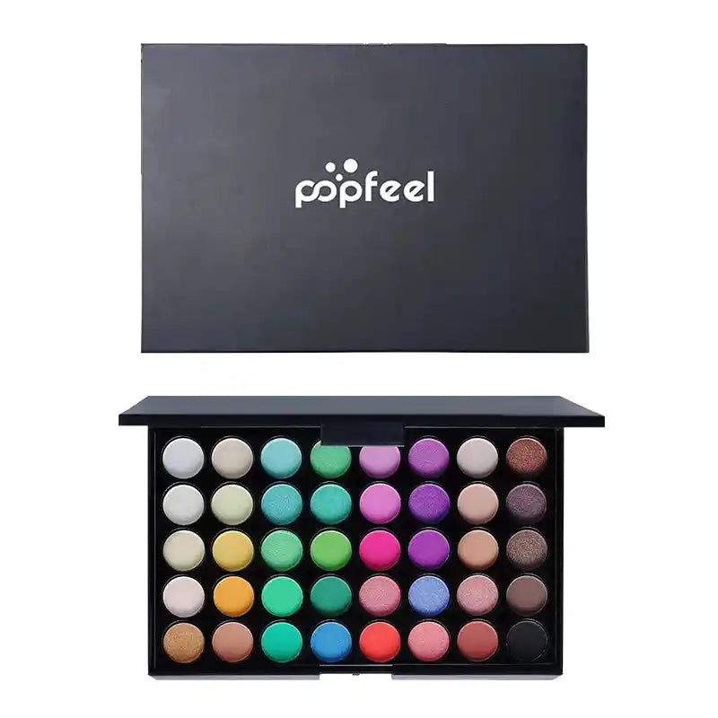 POPFEEL 40 Color Earth Tones &Rainbow Shades Eyeshadow Palette -Long-Lasting, Highly Pigmented, Smooth Matte and Shimmer F...