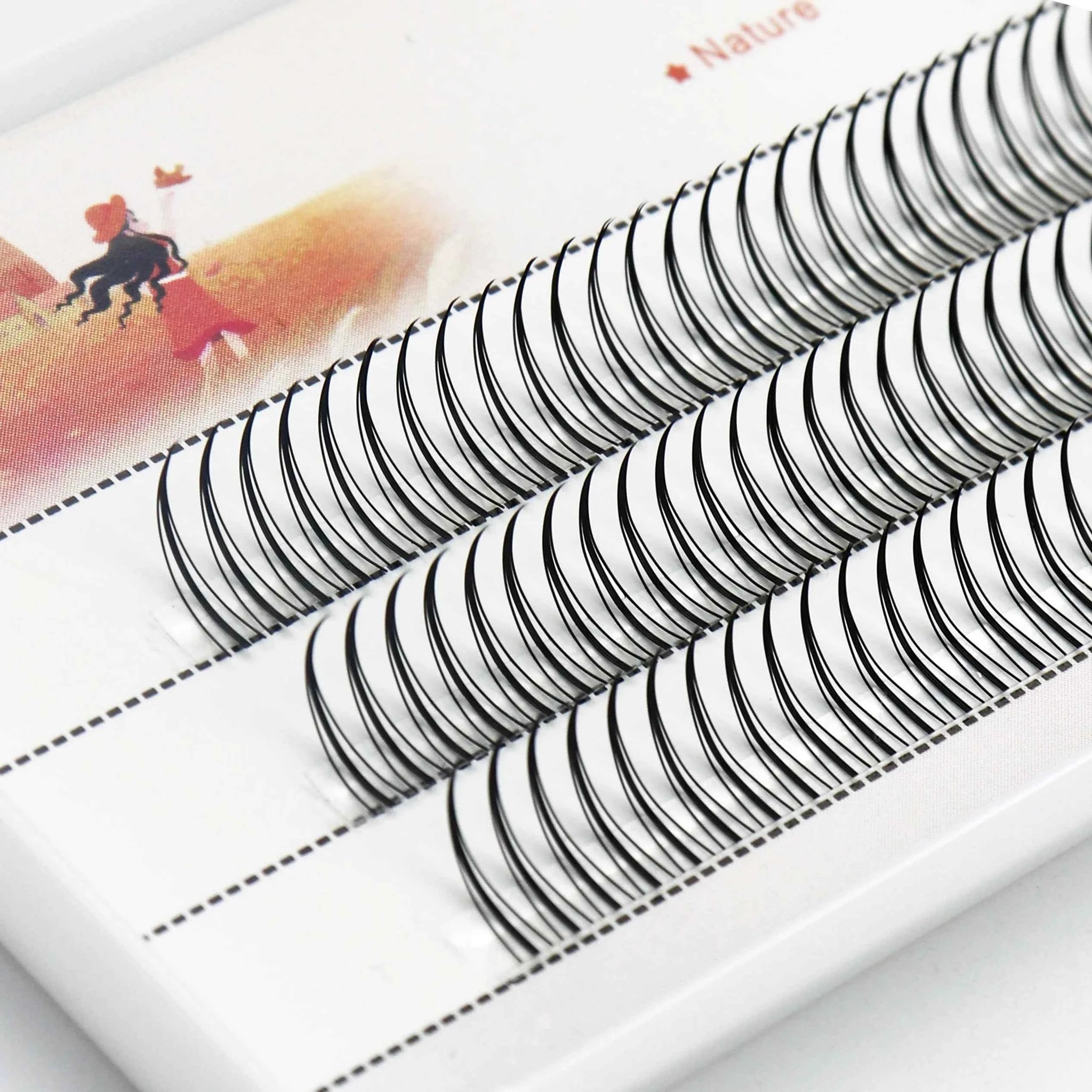 1/box 120 bundles Mink False Eyelash Natural Fishtail Lash 3D Russian Individual Eyelash Extension Cluster Makeup Tool Who...