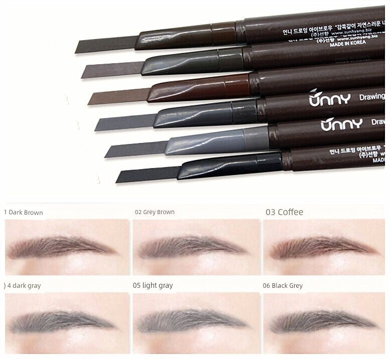 In Stock South Korea Etudehouse ERISE HOUSE New Arrival Double-Headed Rotate Automatic Eyebrow Pencil Waterproof Sweat-Proof Flat Eyebrow [K-style] 5# light gray