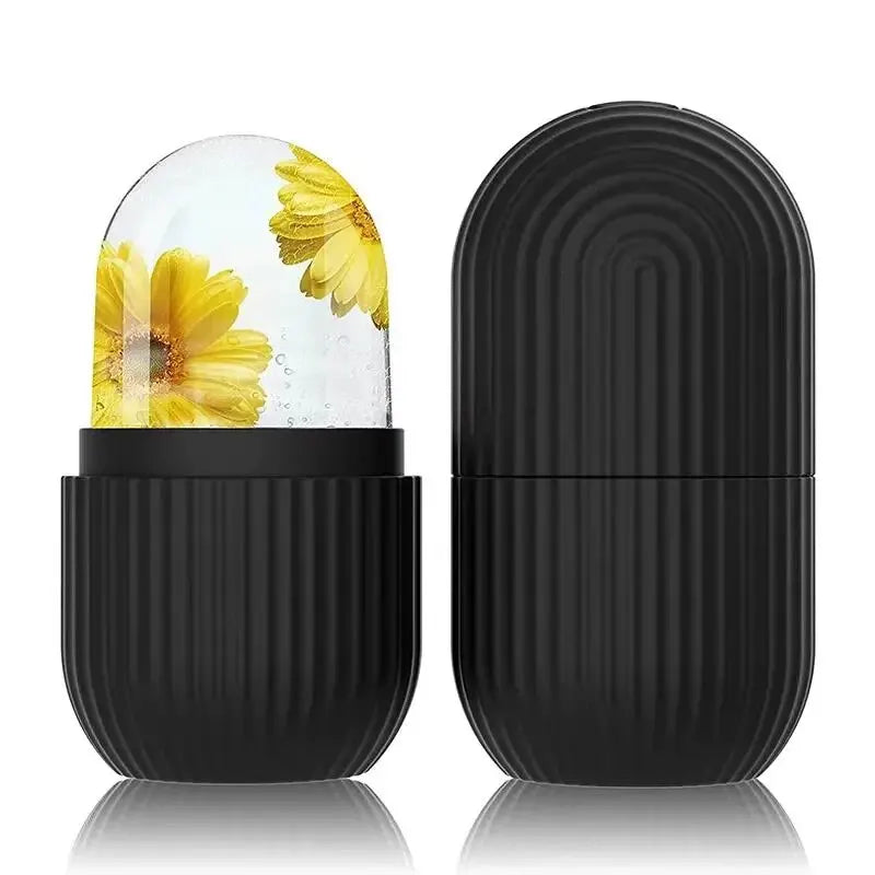 Silicone Ice Cube Trays Beauty Lifting Ice Ball Face Massager Contouring Eye Roller Facial Treatment Reduce Acne Skin Care Tool Black