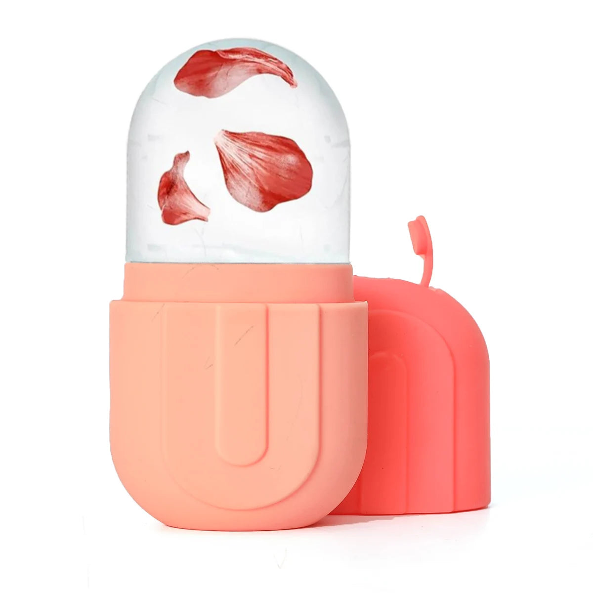 Silicone Ice Roller for Face Beauty Skin Care Tools Face Lifting Contouring Facial Massager Reusable Ice Cube Trays pink