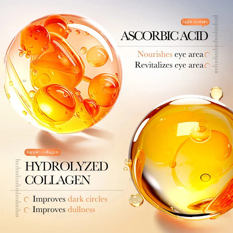 80pcs BIOAQUA Vitamin C Crystal Collagen Eye Mask Anti Dark Circles Whitening Anti-Wrinkles Moisturizing Anti-Aging Eye Patches Aurora Glow Avenue