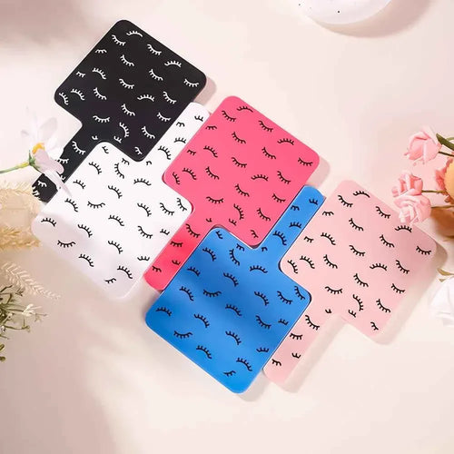 1 Pc Eyelash Extension Handheld Mirror With Lashes Painting Square 9x9cm Plastic High Definition Makeup Tools Salon Accessories