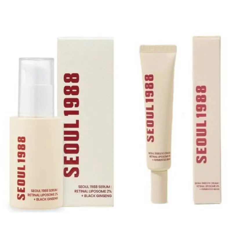 Korean 1988 Retinol Face Care Serum,Black Ginseng Niacinamide Vitamin C Moisturizing Firming Ampoule,Anti Aging Wrinkle Sk...